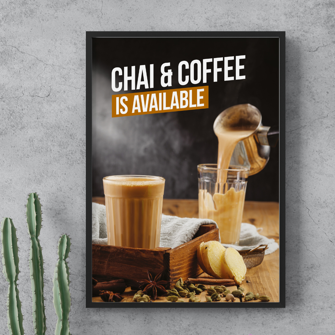 Poster frame for Chai and Coffee available from Chai Hai