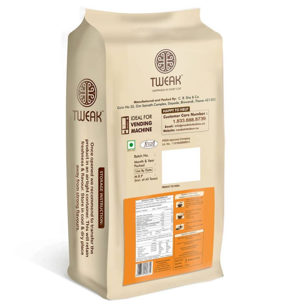 Tweak Masala Tea Instant Premix nutritional table