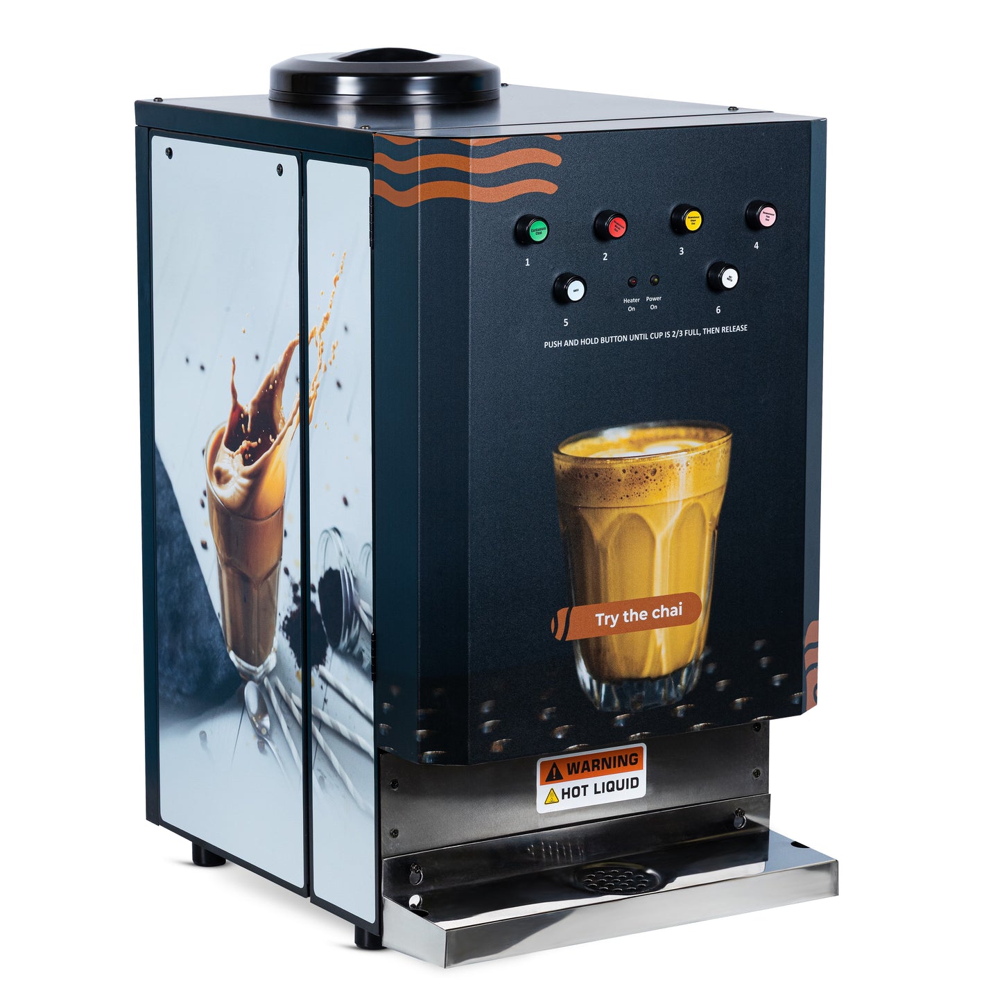 Instant Chai Vending Machine | 4 flavour options (Push Button)