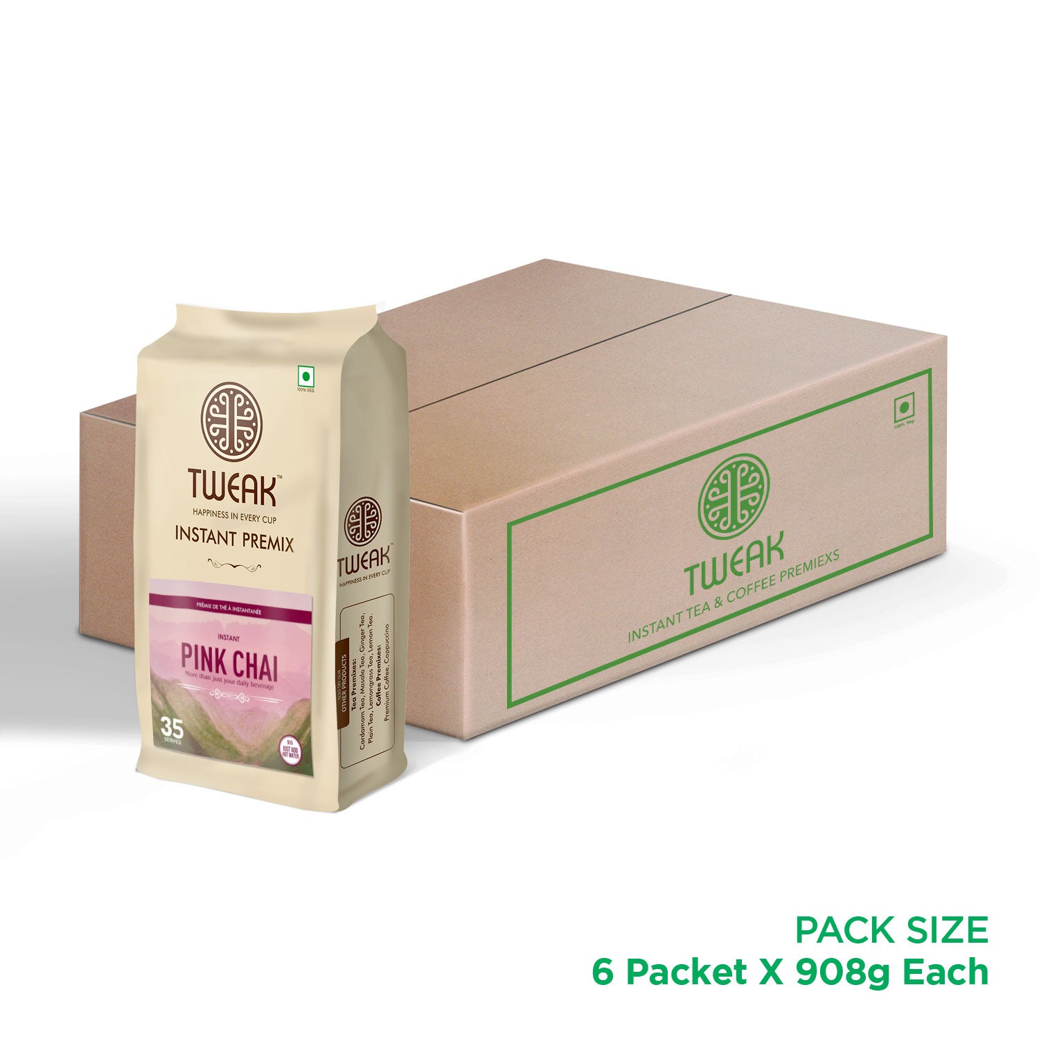 case pack of Tweak instant Pink Tea 2lb x 6pcs  box