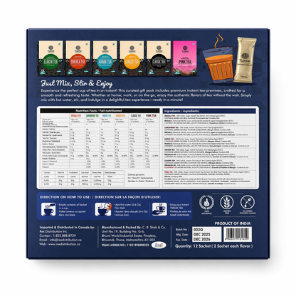 Tweak Instant Chai Sampler Pack – 6 Flavours (12 Sachets)