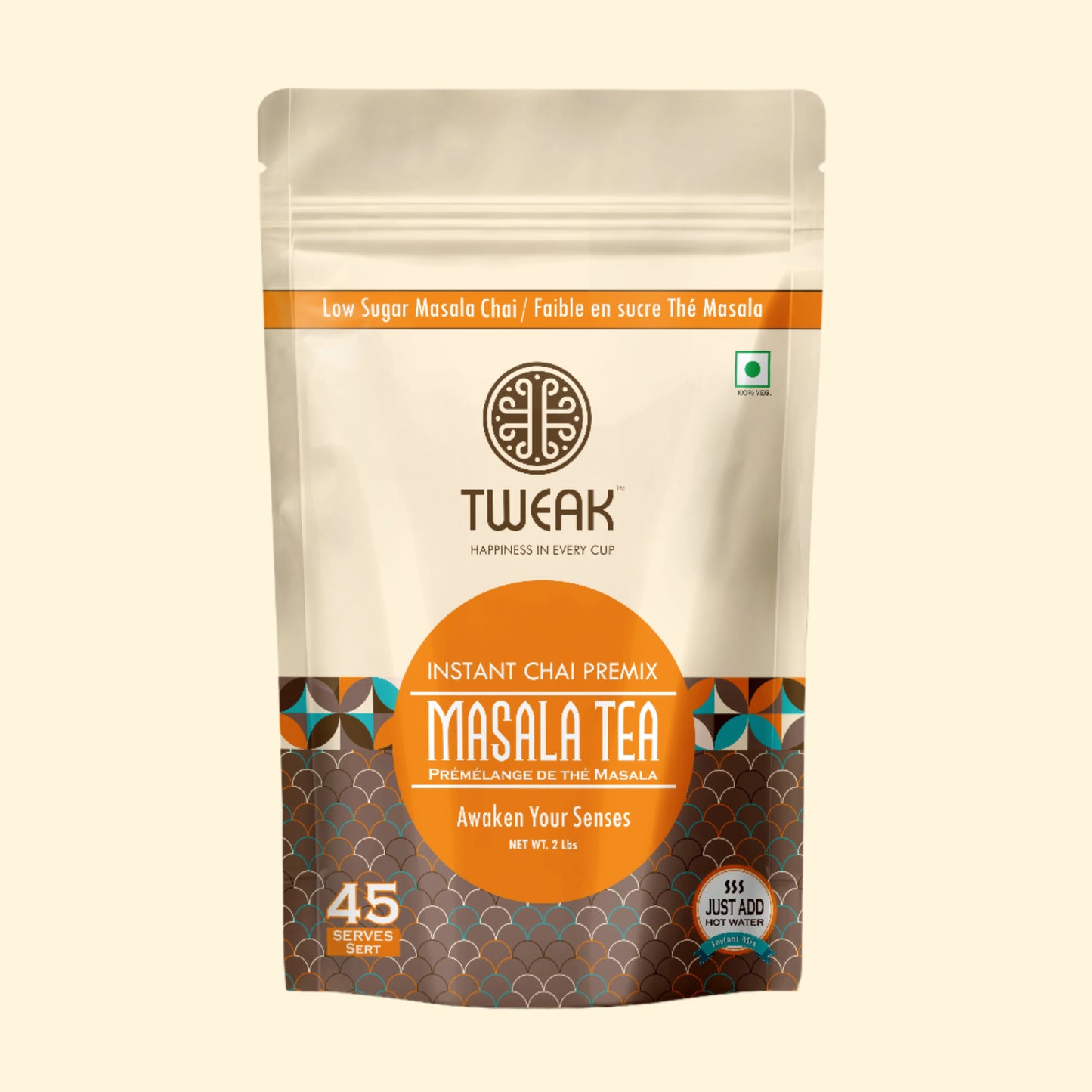 Tweak Instant Masala Chai Premix chai powder indian style Tea - Low Sugar Masala Chai for a rich, aromatic experience. Enjoy the perfect blend of Indian spices with ease - just add hot water.