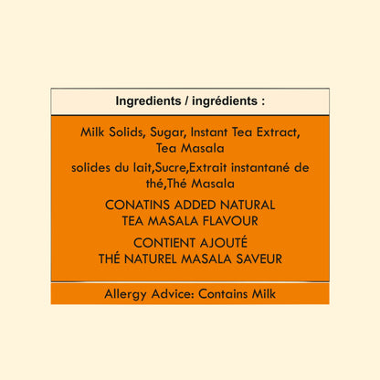 Tweak Masala Chai Instant Tea Premix ingredients 
